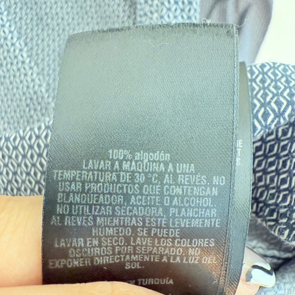 Ted Baker Men's Gray/White Pattern Dress Shirt Size 4 - Picture 6 of 6